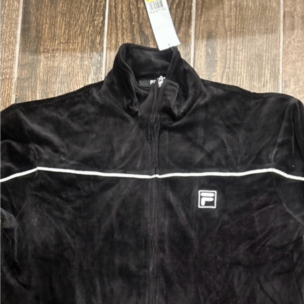 Vintage 90’s Fila Men's Black Velour Tracksuit Size Medium - Picture 10 of 10